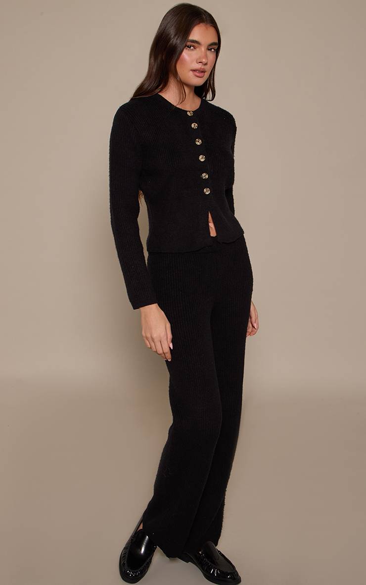 Noir Cardigan À Taille Cintrée