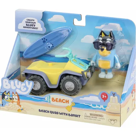 Moose Toys Bluey Strand Quad inklusive Figur Bandit