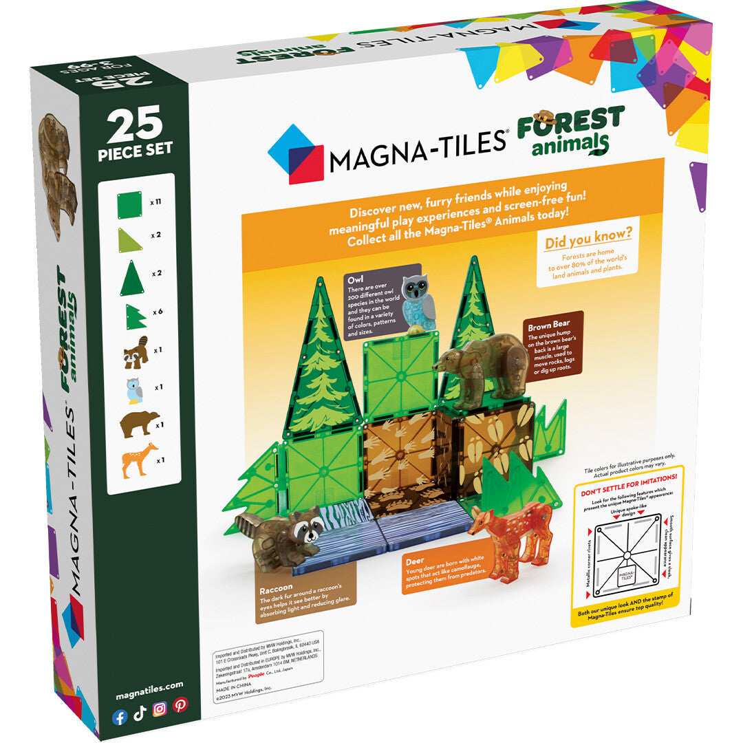 MAGNA-TILES forest animals - 25st | ilovespeelgeod.nl