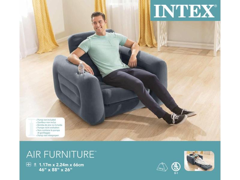 Intex Aufblasbarer Sessel Pull-Out Chair Aufblasbares Auszieh-Sofa