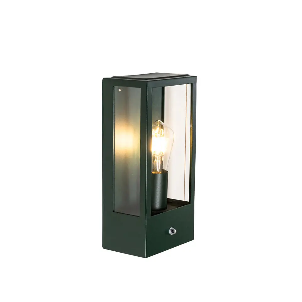 Qazqa buitenlampen met sensor rotterdam groen e27