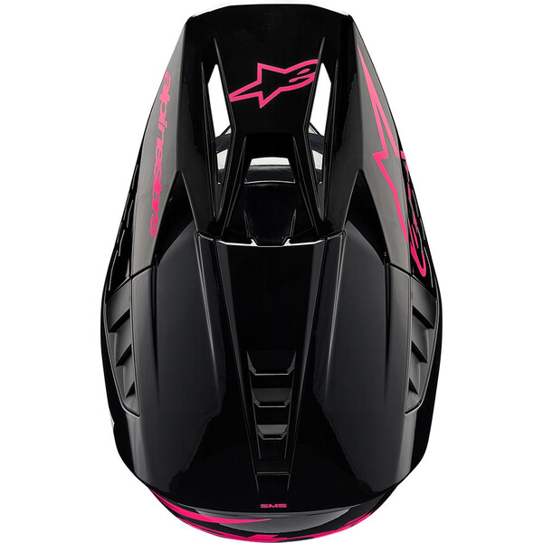 Alpinestars - Casque S-M5 Corp Noir / Rose fluo / Brillant
