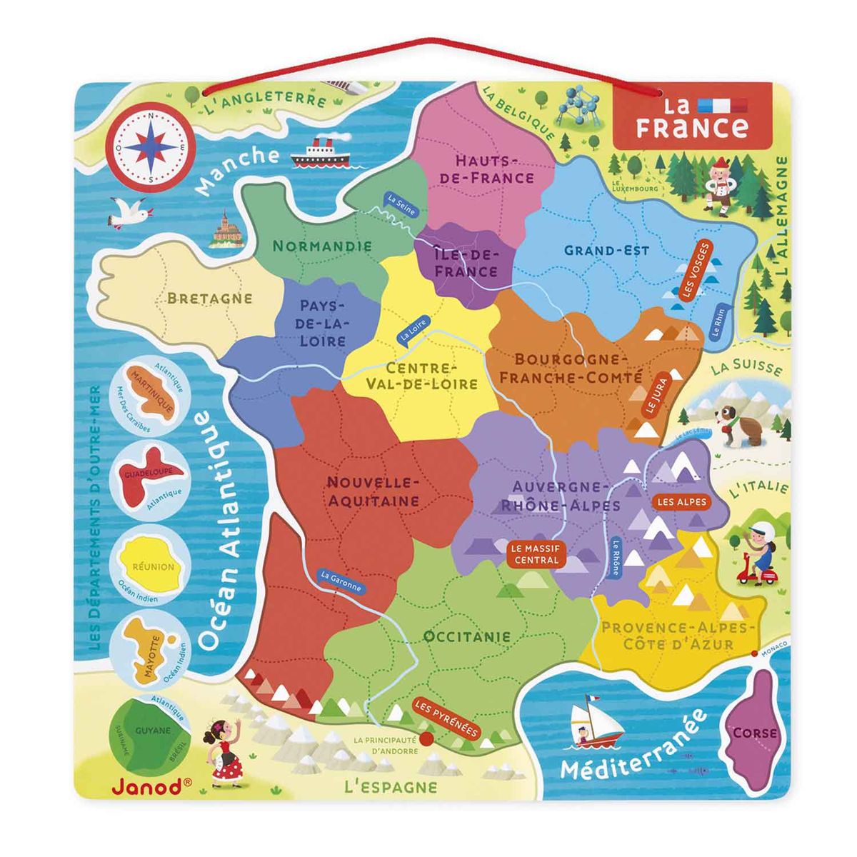 Puzzle 93 pièces : La France magnétique