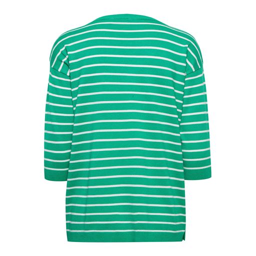 Fransa Stribet Strikbluse, Holly Green Mix, XL