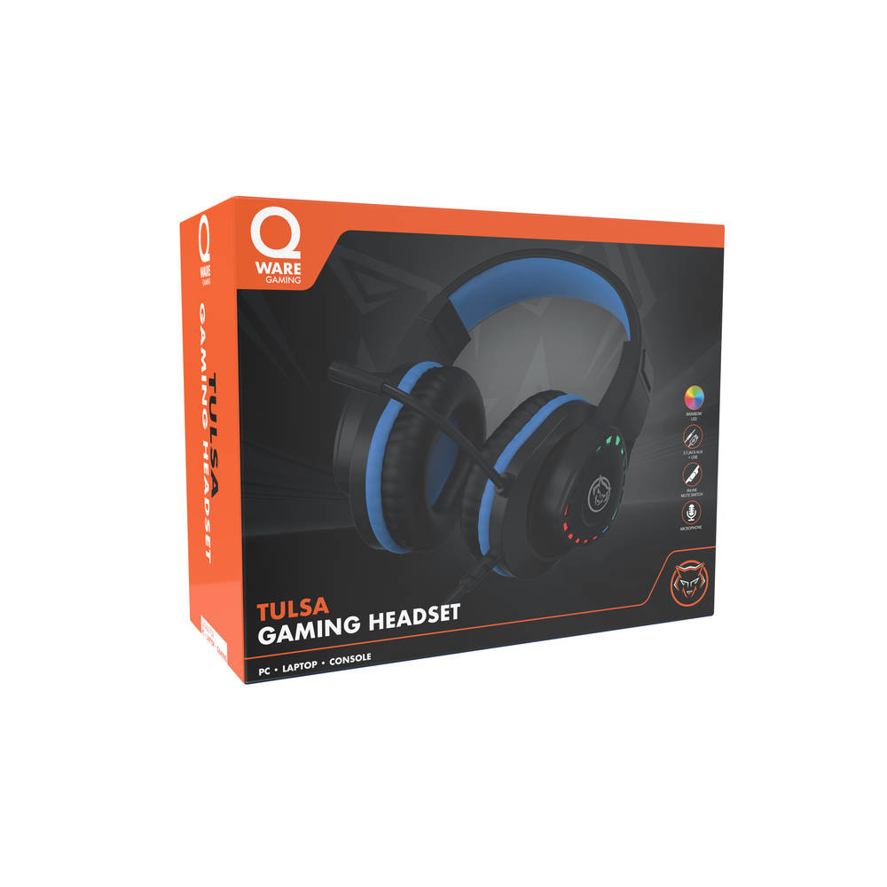 Qware Gaming Tulsa gaming headset - blauw