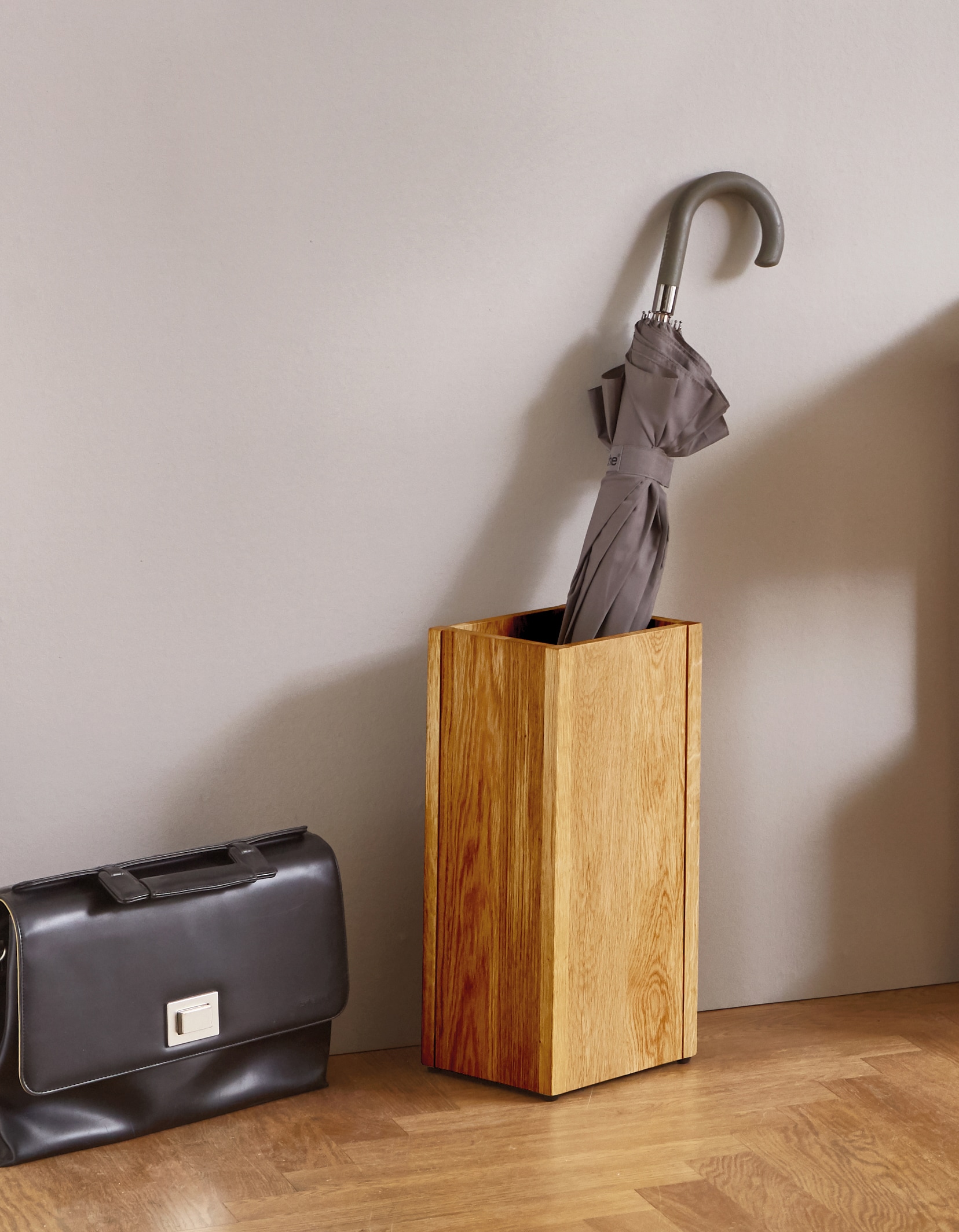 Schirmständer 20 x 45 cm Eiche Massivholz