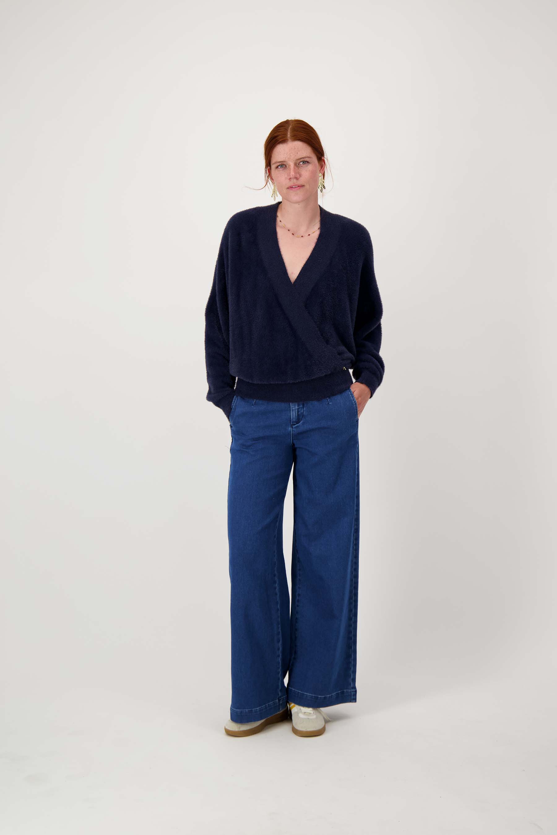 wikkel trui in fluffy garen