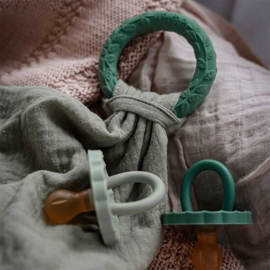 Anneau de dentition doudou Mousseline   Green        de               Jollein