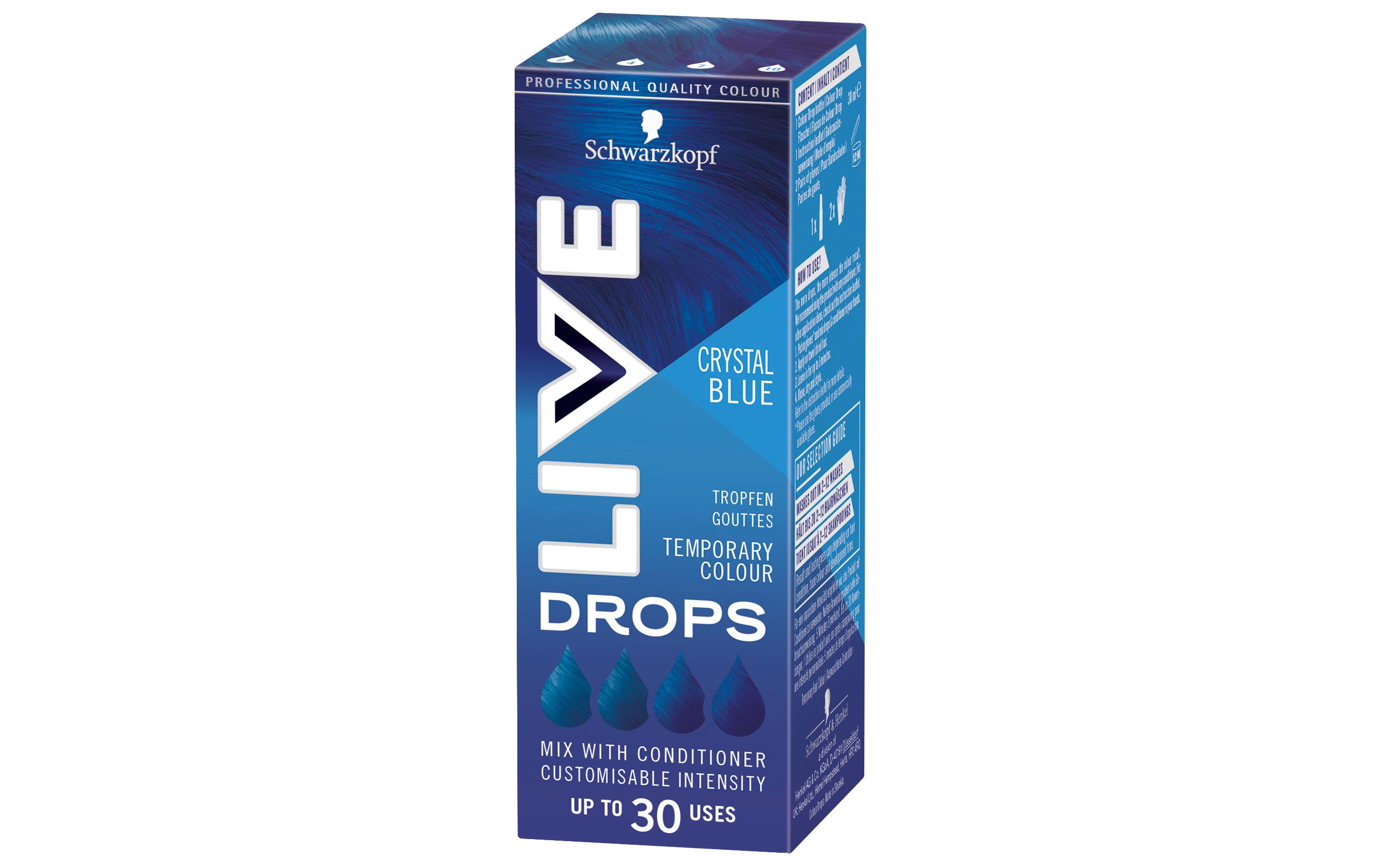 Haarcoloration Drops Crystal BlueHochpigmentierte Haarfarbe