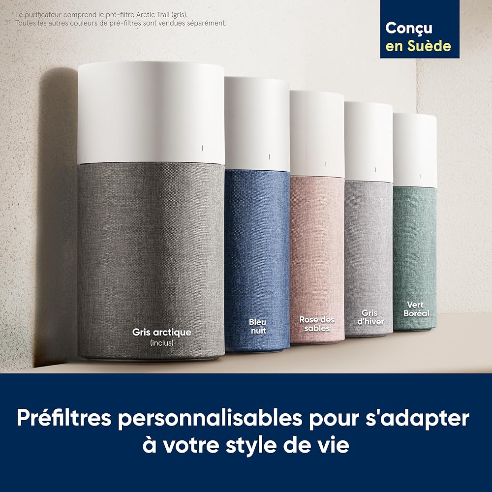 BLUEAIR Purificateur d'air Blueair Blue Pure 3210, purificateur filtre à air auto HEPA Silent™, système de filtration pour purifier jusqu'à 41 m2, gris : Cuisine et Maison