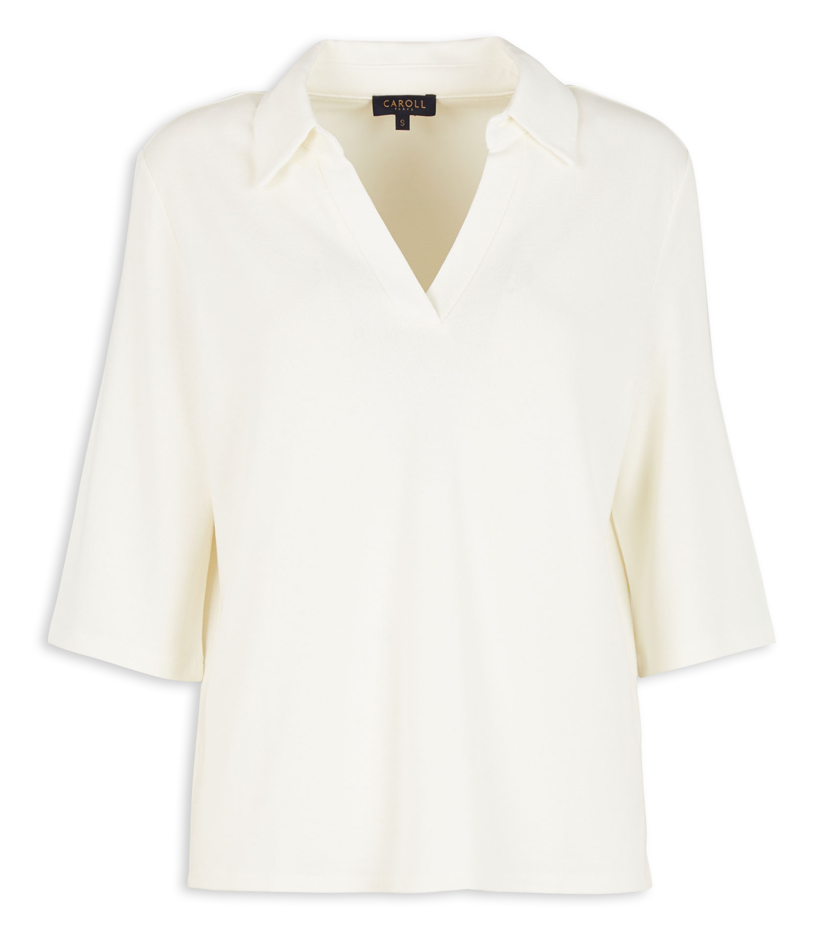 ELISA - Top col classique ample | Blanc