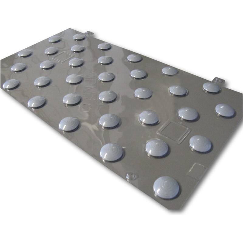 Plots podotactiles PODOKIT Thermoplastiques gris auto-adhésifs