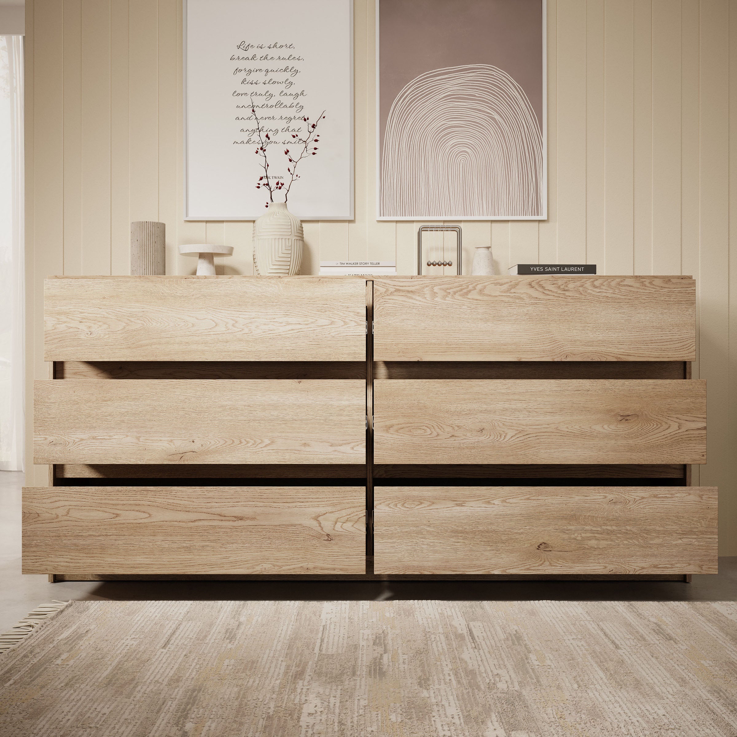 Cuarto - Ladekast - Eiken - 181x40x87 cm