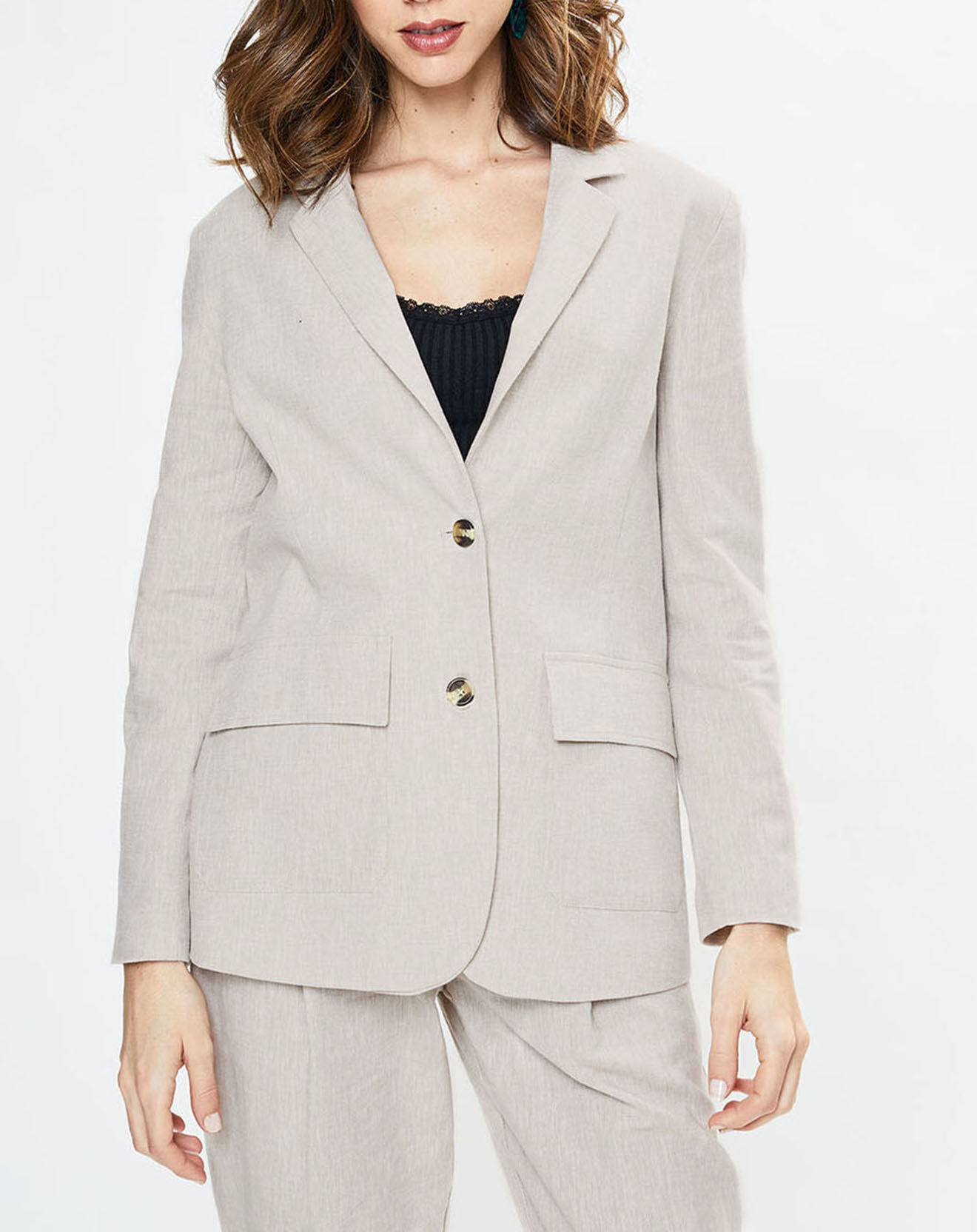 Yerse Blazer en Lin mélangé Marianne beige
