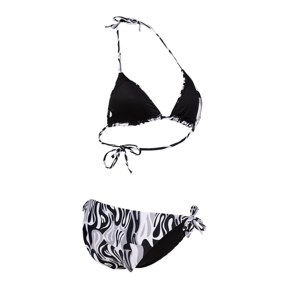 Arena TRIANGLE ALLOVER - Maillot de bain 2 pièces Femme grey multi