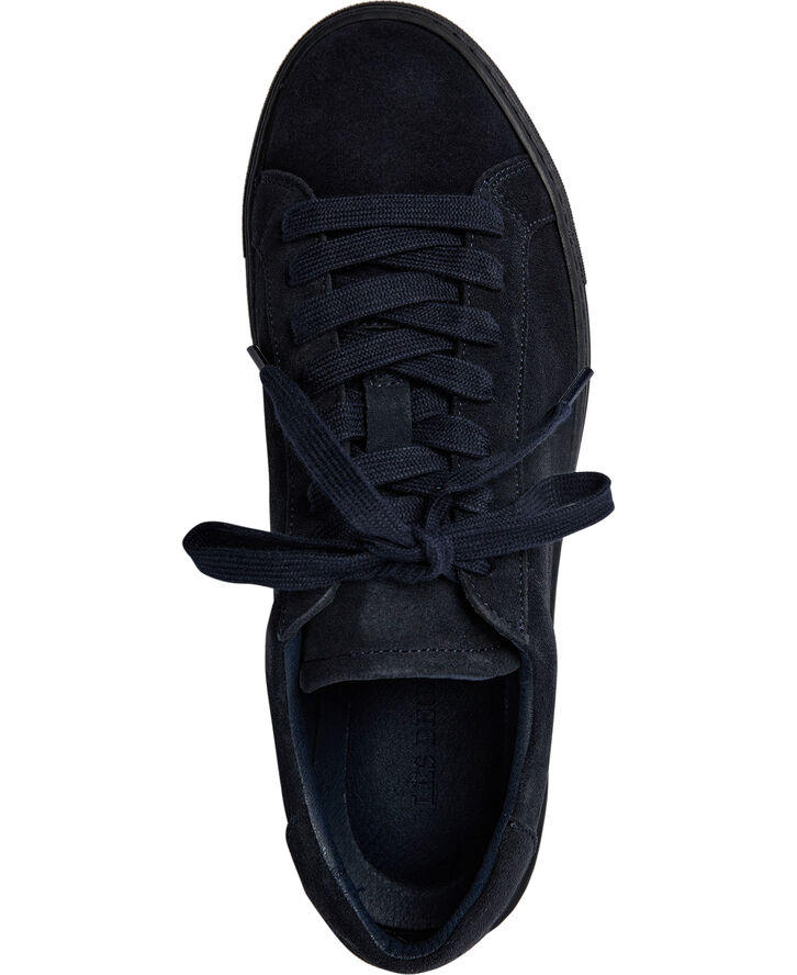 Les Deux Teddy Suede Sneaker Dark navy