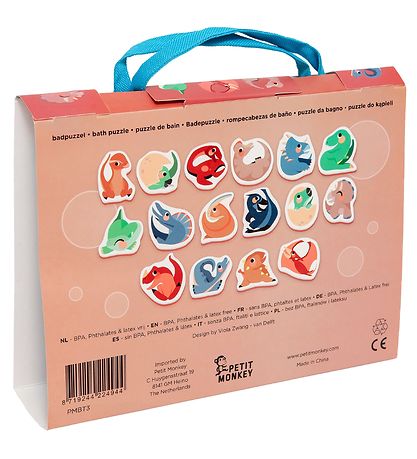 Petit Monkey Badespielzeug - Puzzlespiel - 16 st. - Dinosaurs