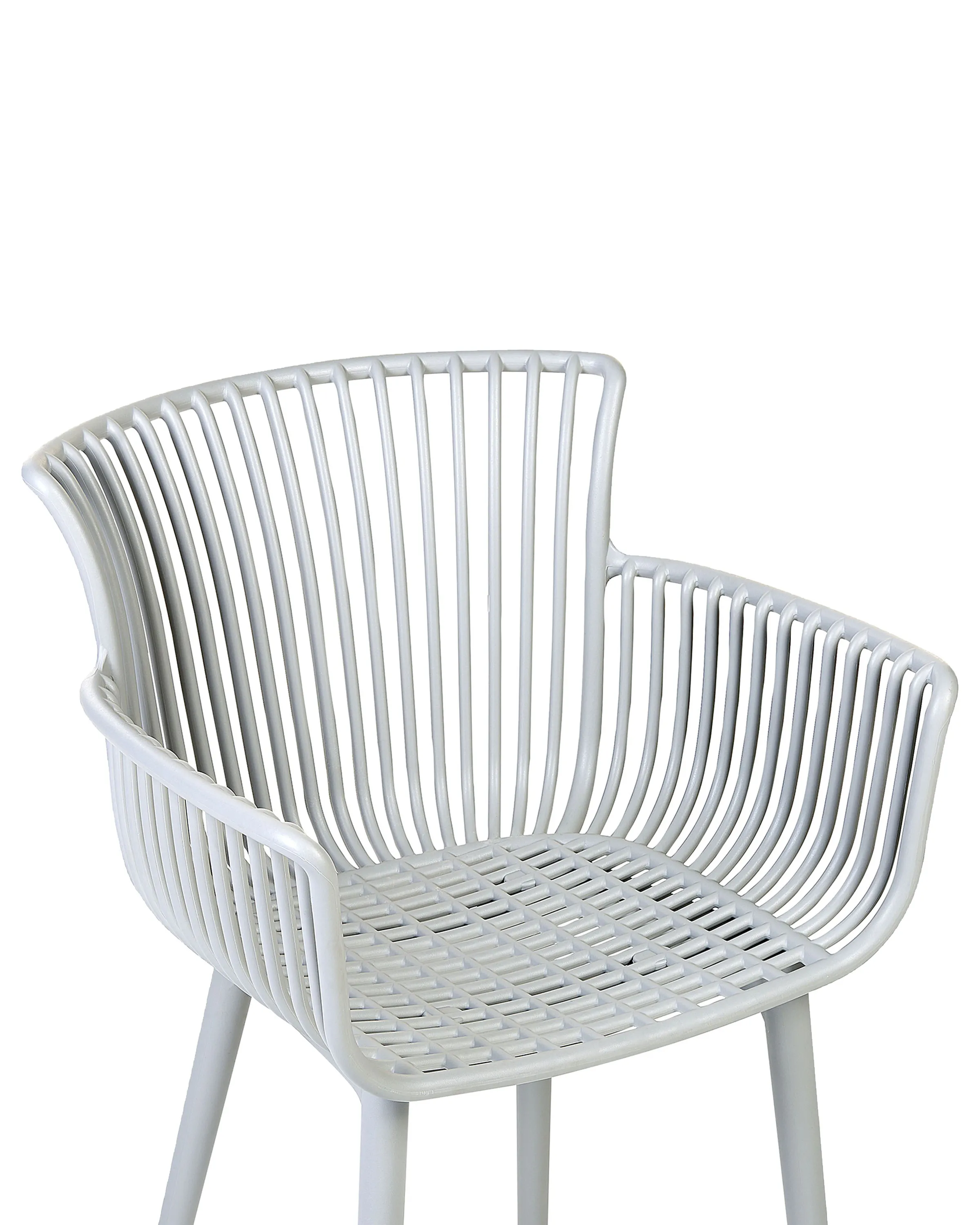 Set van 4 tuinstoelen PESARO Lichtgrijs