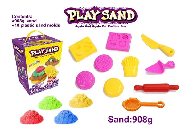 Kinetisk Play Sand, Hamburger, 908 g (4 farger)