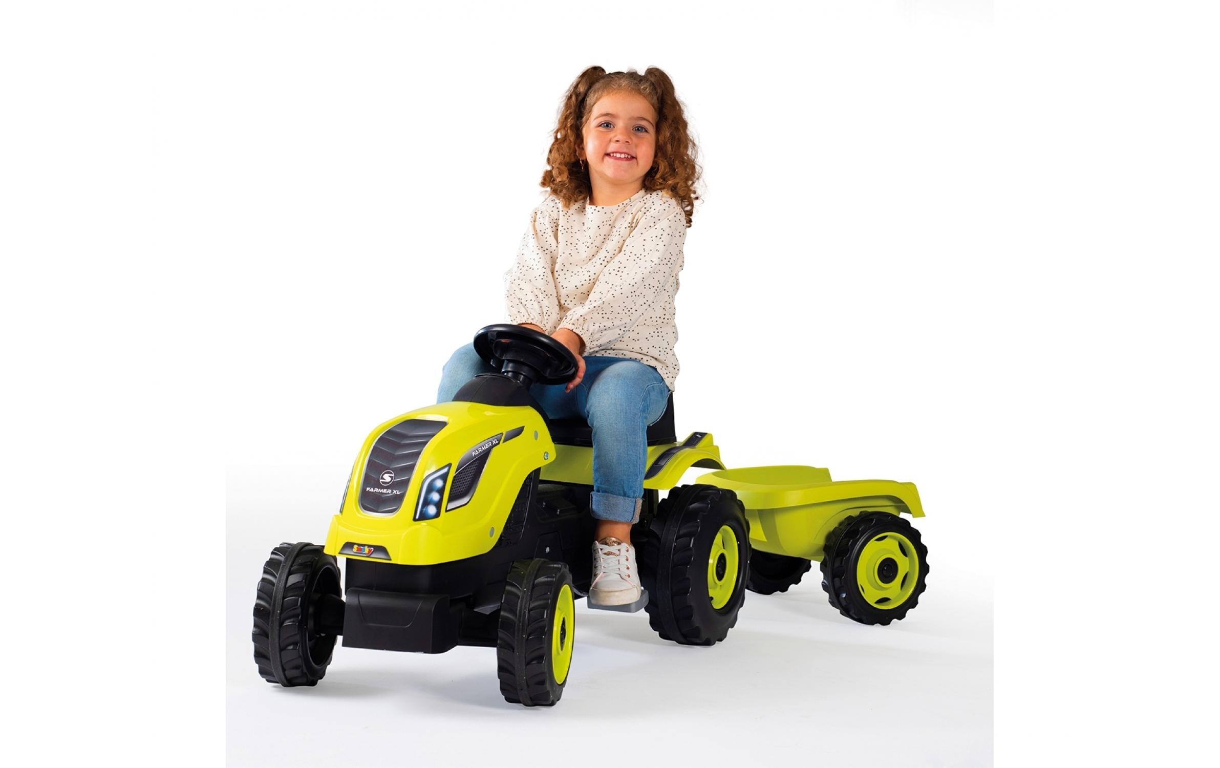 Traktor Farmer XL mit Anhänger GrünTretfahrzeug für Kinder