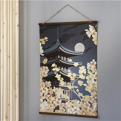 Affiche à suspendre motif pagode