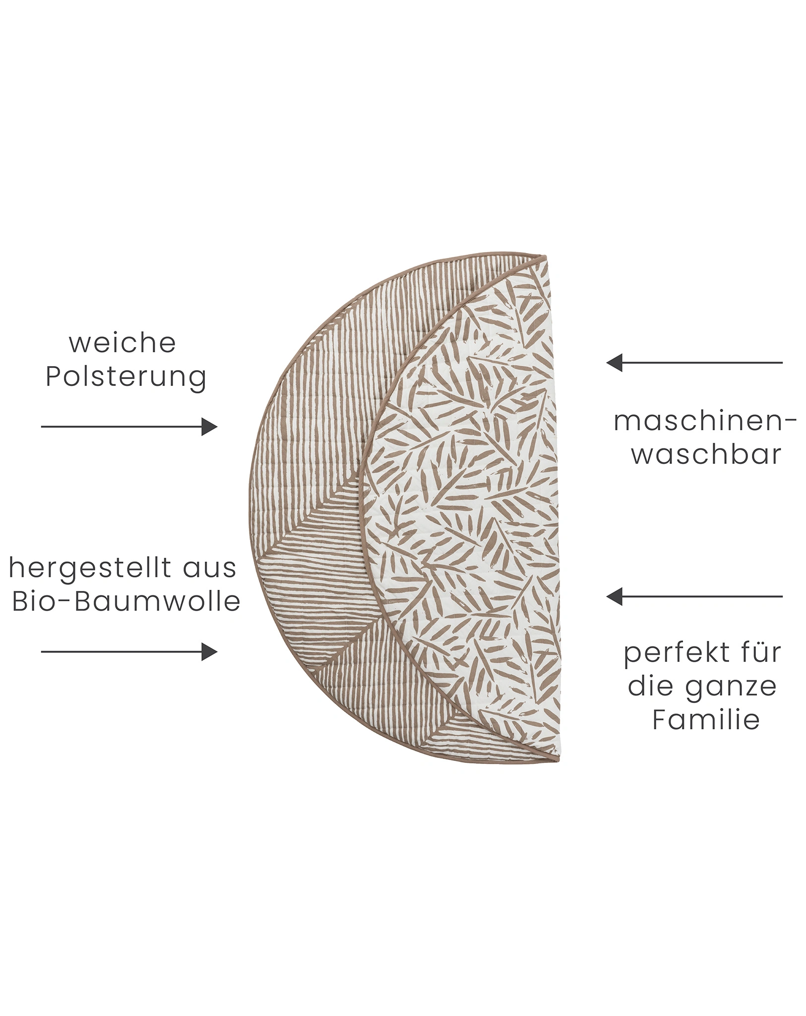 Spielteppich LUXE (128cm) in tan