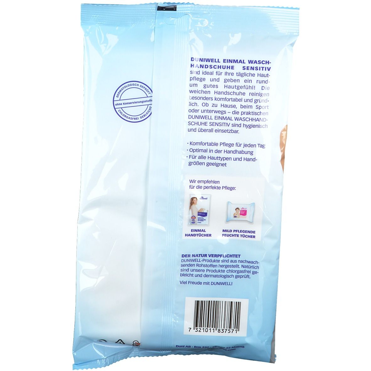duniwell Einmal Waschhandschuhe sensitiv