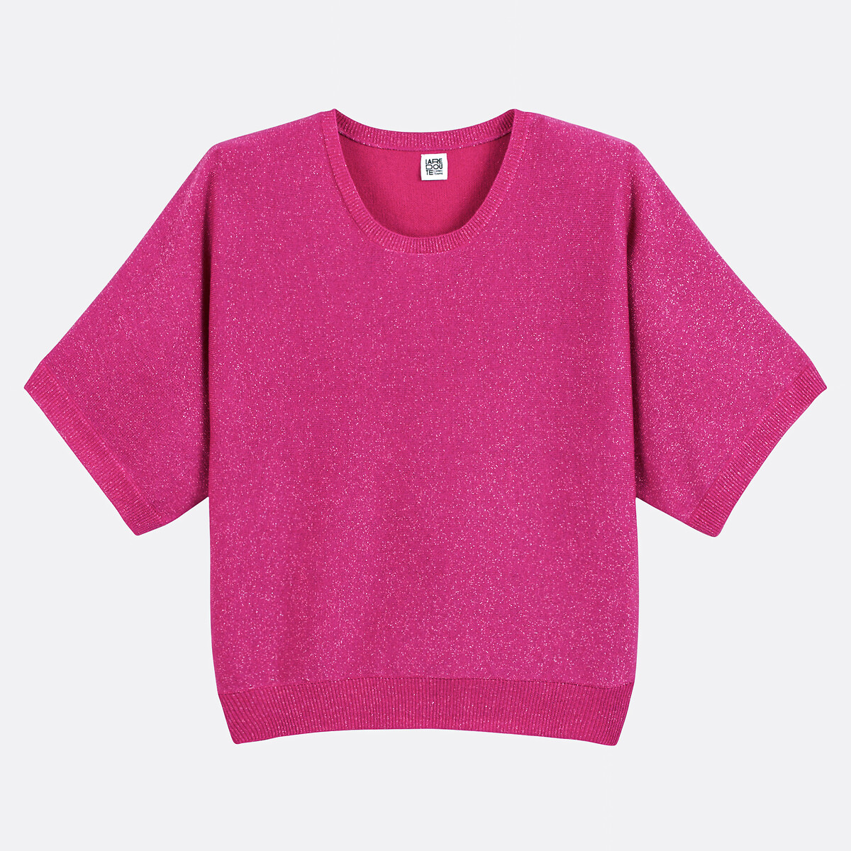 COLEÇÃO LA REDOUTE<br>Suéter de gola redonda em malha fina brilhante