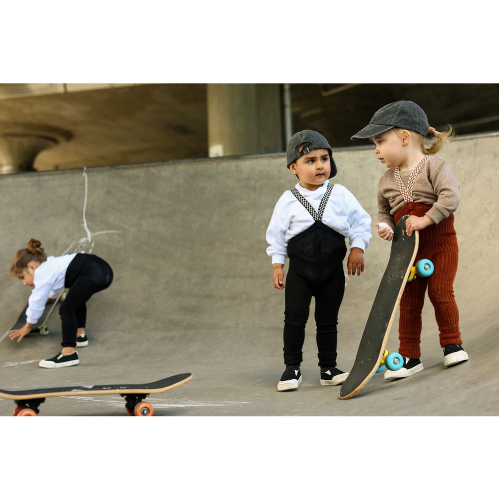 Køb Silly Silas Cinnamon Checked Granny Teddy Footless Leggings