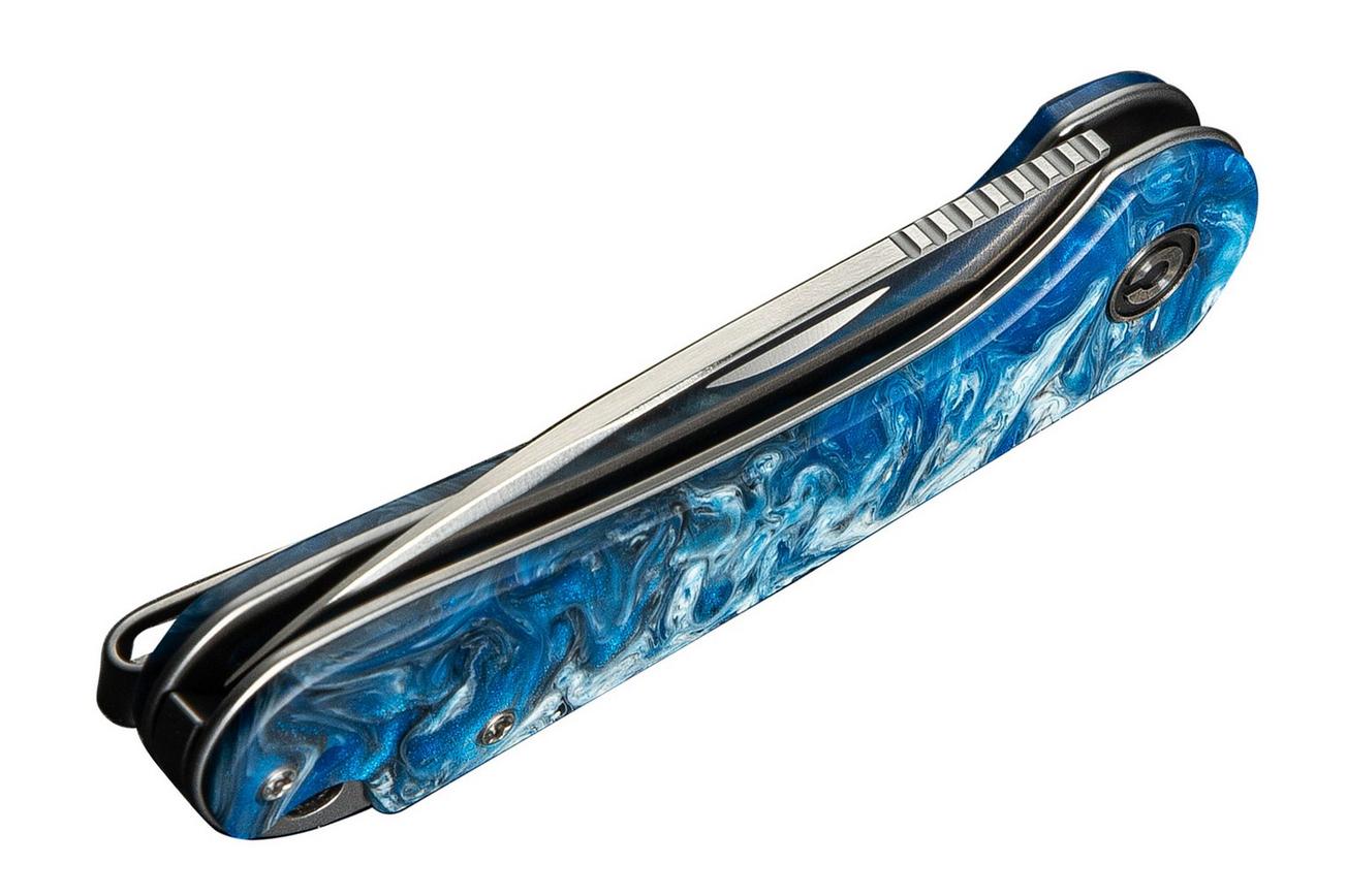Civivi Elementum Slip Joint C18062AJ-4 Satin, Blue Ocean Resin, slipjoint zakmes