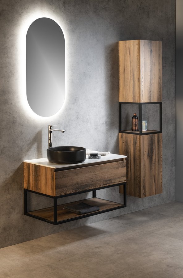Sapho Skara wastafelblad solid surface 100cm wit
