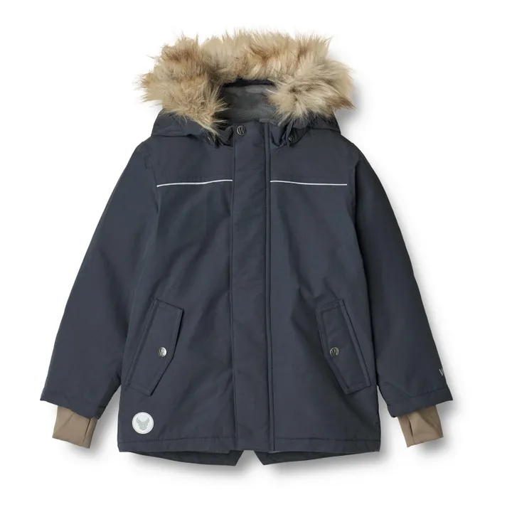 Wheat Parka Façon Fourrure Matières Recyclées Kasper Tech | Bleu marine