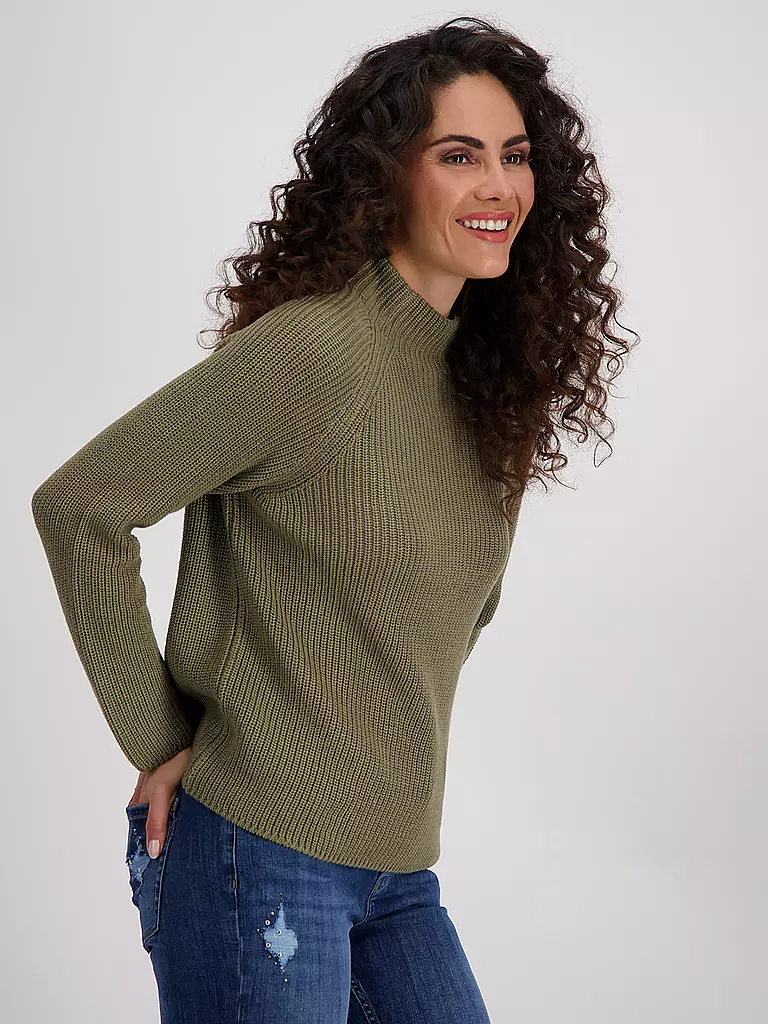 MONARI Rollkragenpullover  olive