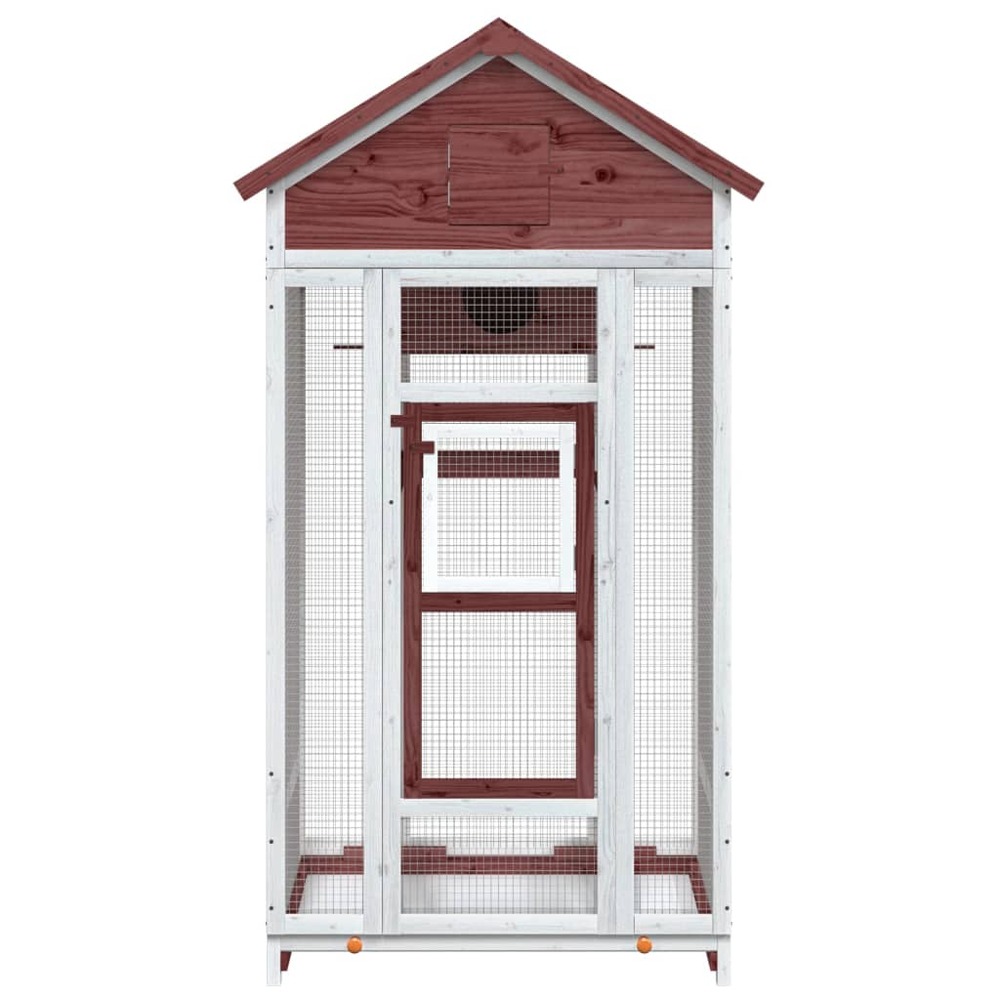 Maison à oiseaux moka 91,5x53x170 cm bois massif de pin
