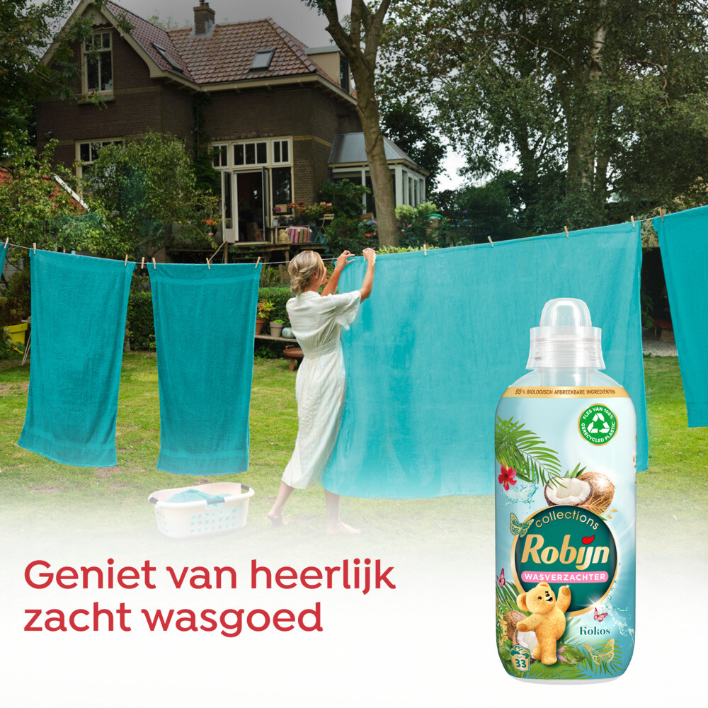 8x Robijn Wasverzachter Kokos Sensation 33 Wasbeurten825 ml