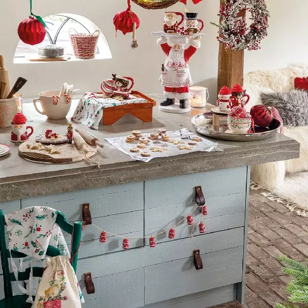 Guirlande déco (1,10 m ) Cloches de Noël Rouge