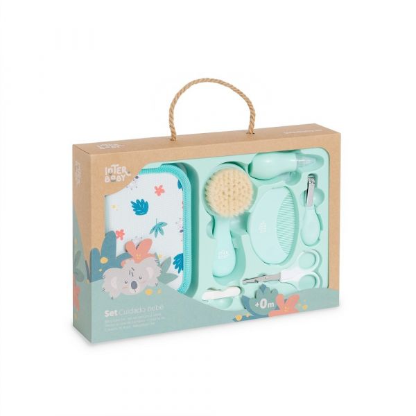 Interbaby Estojo de Higiene (pente escova tesoura) Koala Verde