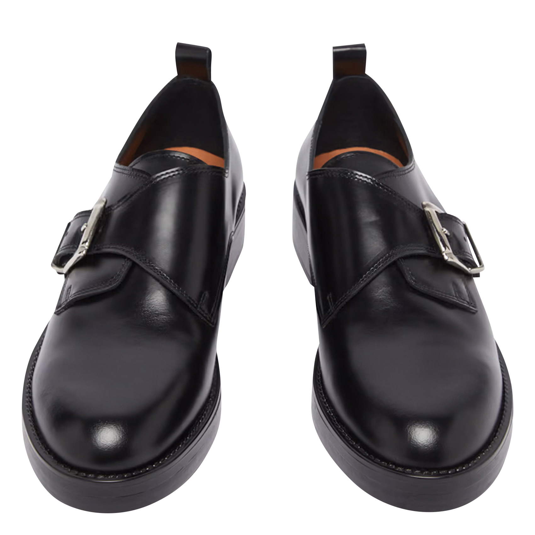 ARCHIBALD - Derbies à boucles ajustables en cuir glacé | Noir