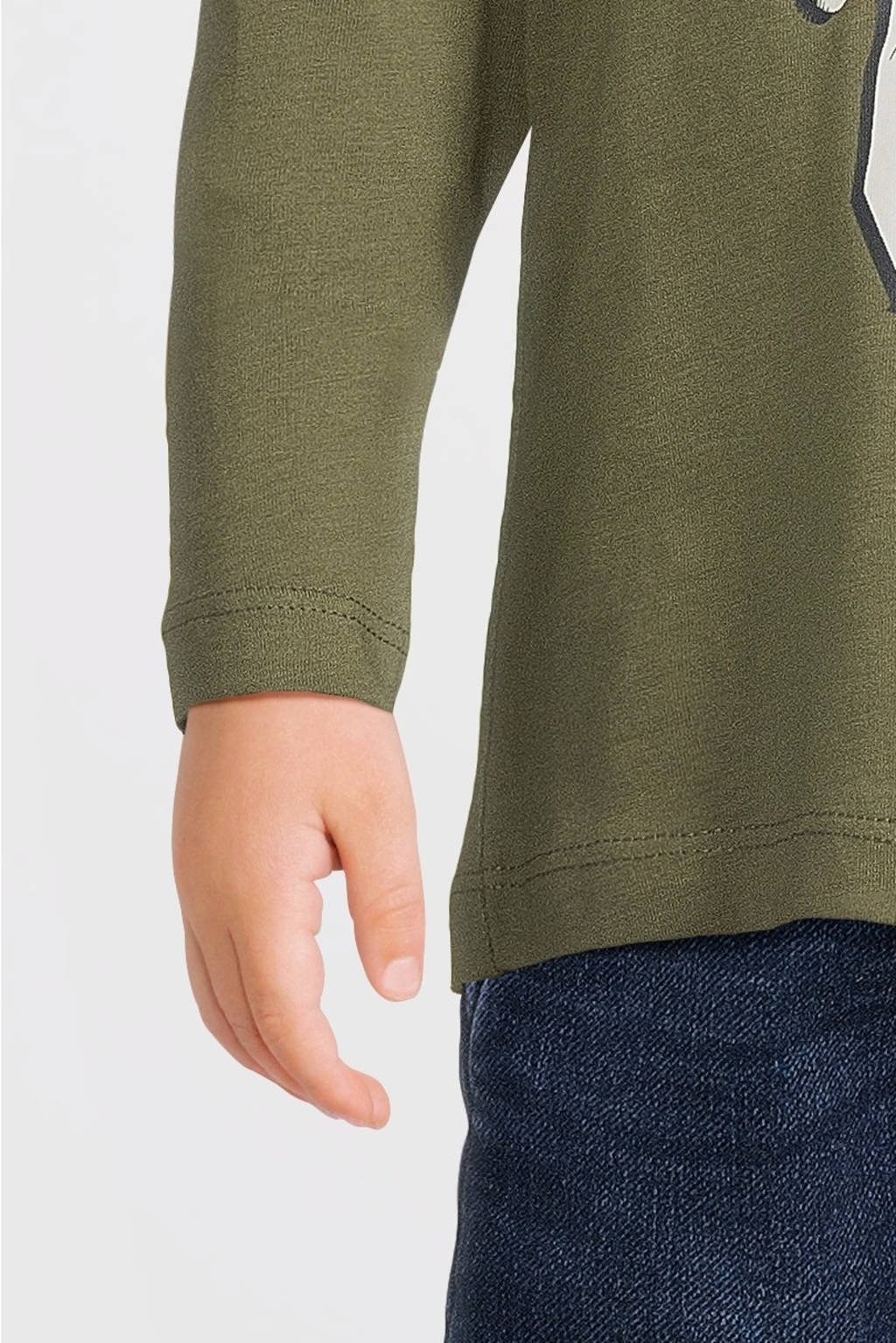 NAME IT longsleeve NMMORINDO met printopdruk donkergroen