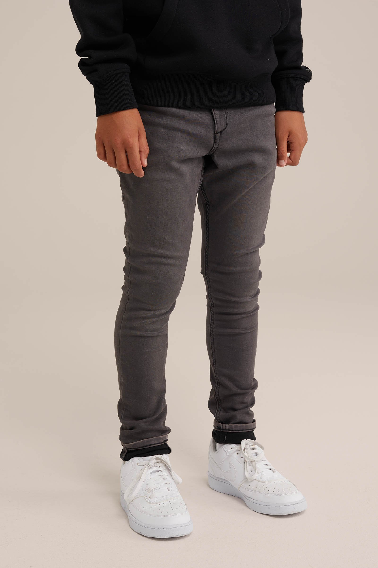 Jongens skinny fit jeans van jog denim Blue Ridge Donkergrijs