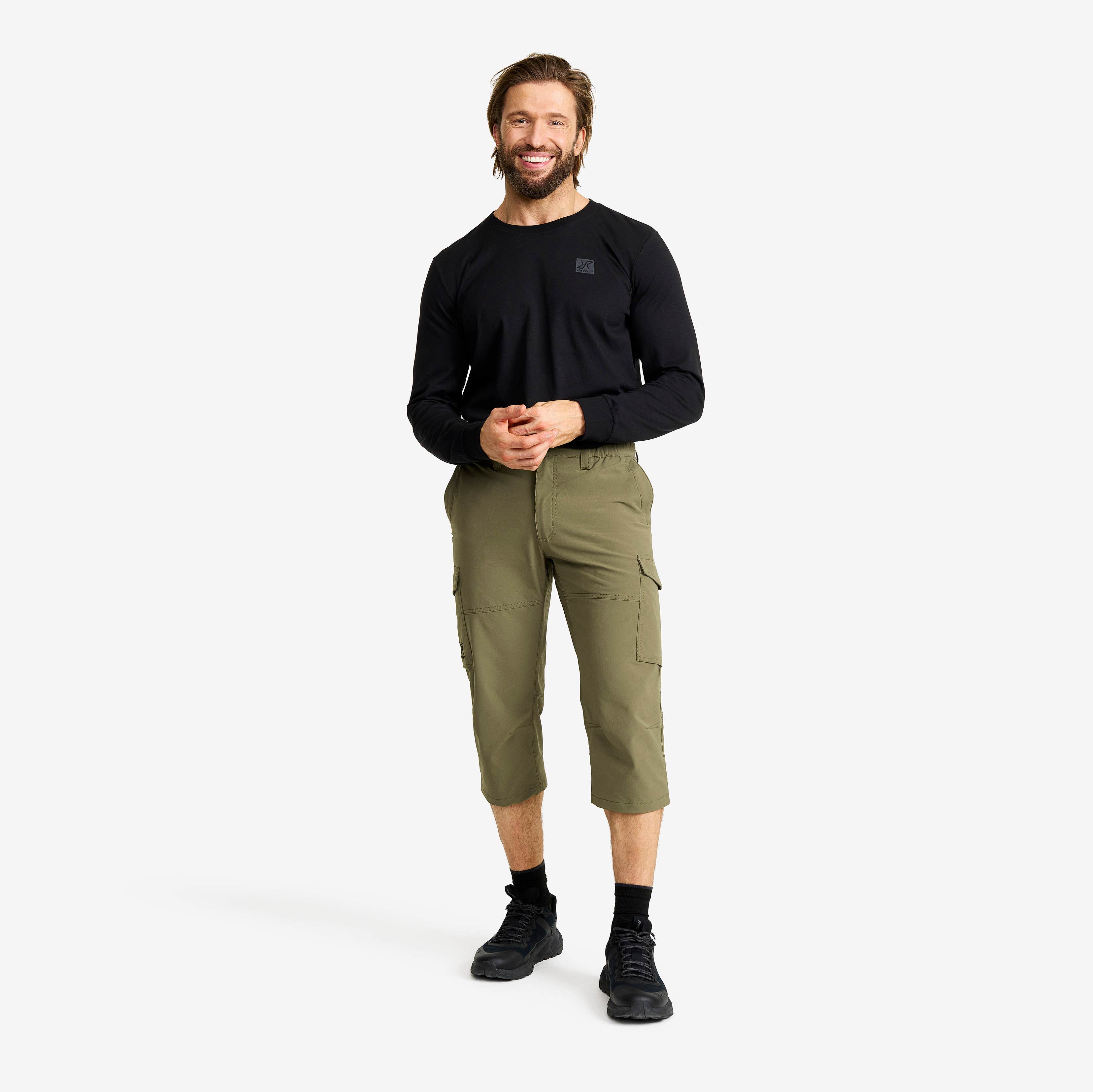 Adventure 3/4 Cargo Stretch Pants Herre Kalamata