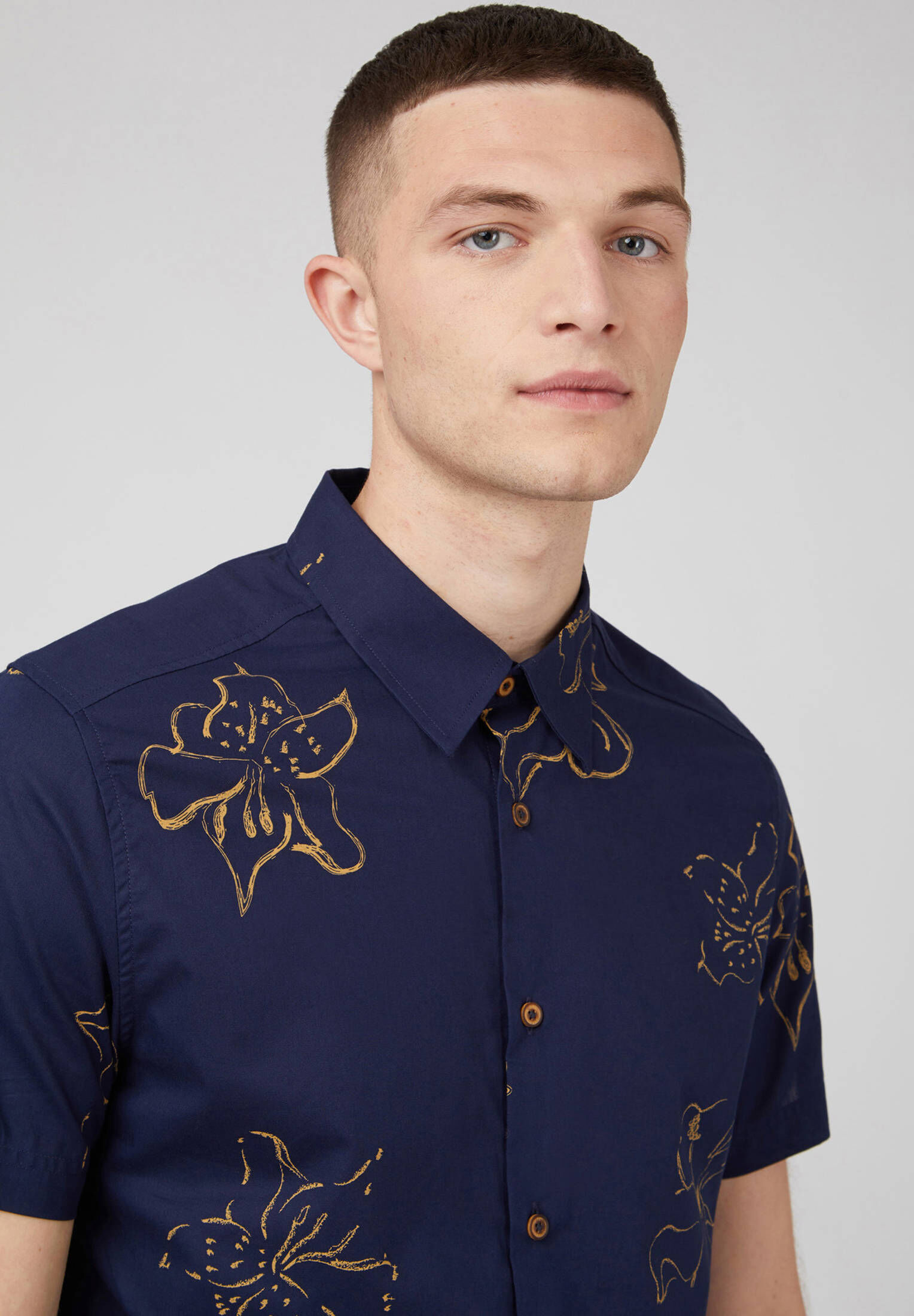 Ben Sherman| Herren Hemd Linear Floral