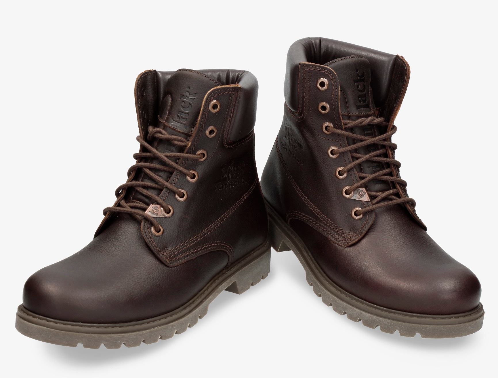 Panama Jack Schnürboots  , Blockabsatz, Schnürstiefelette, Outdoorschuh mit Ziernähten