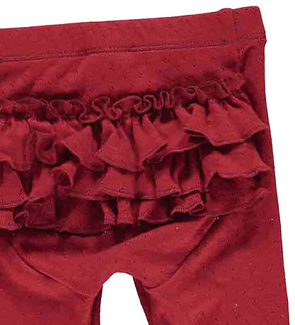 M?Slå Leggings - Pointel Pants Baby - Berry Red