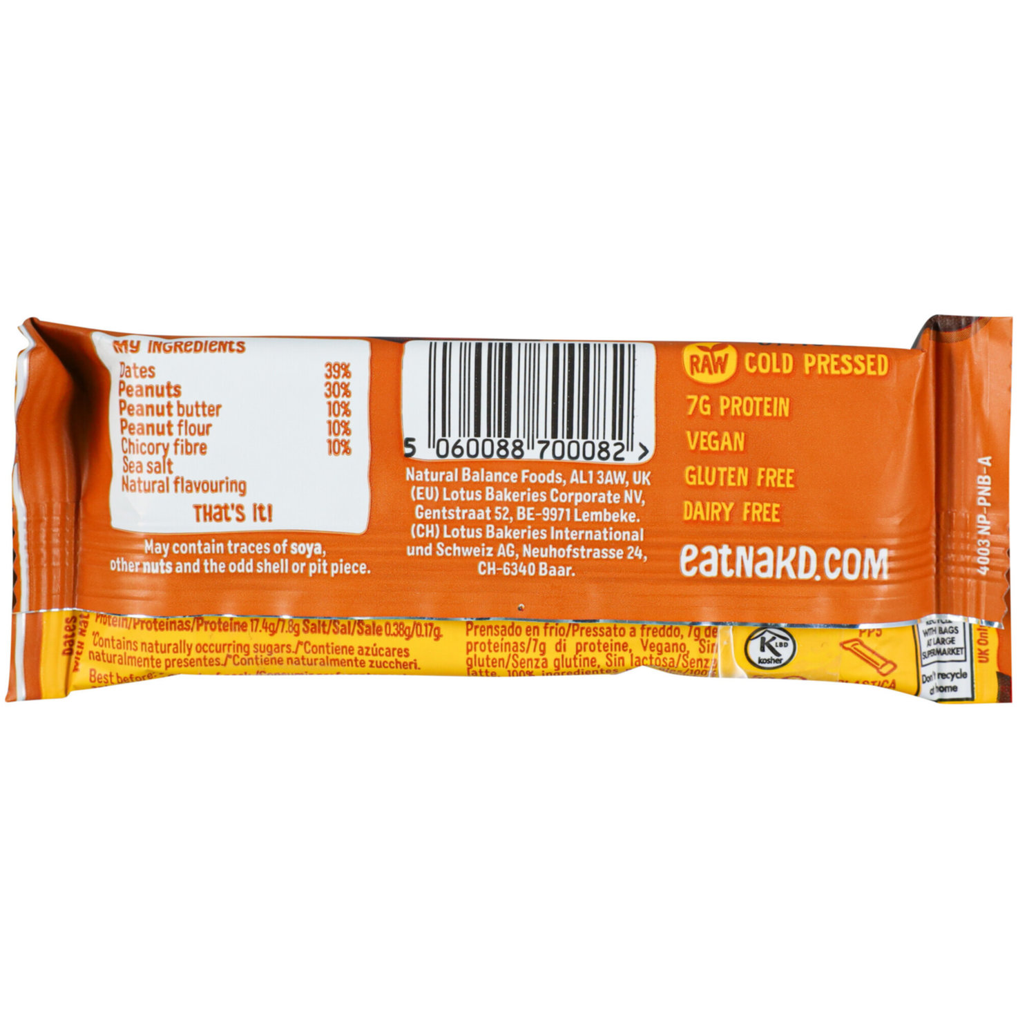 nākd. Protein Riegel Peanut Butter