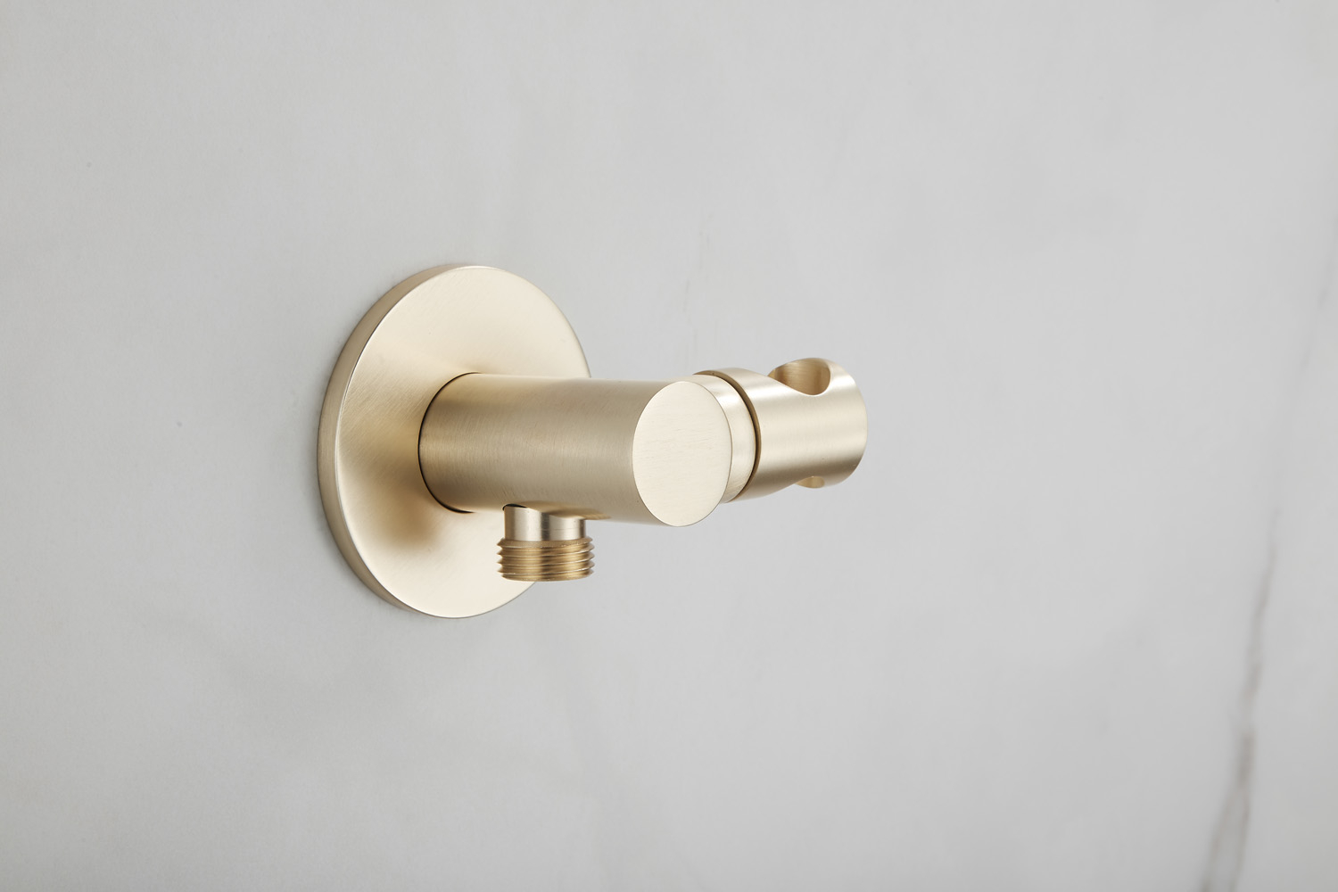 Saniclear Plus draaibare handdouche houder met wateraansluiting geborsteld messing mat goud
