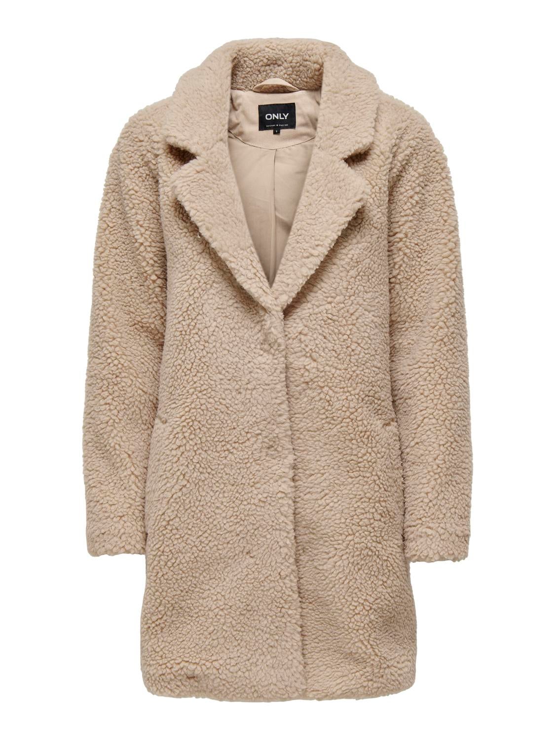 ONLNEWAURELIA Teddyfell Jacke Cuban Sand