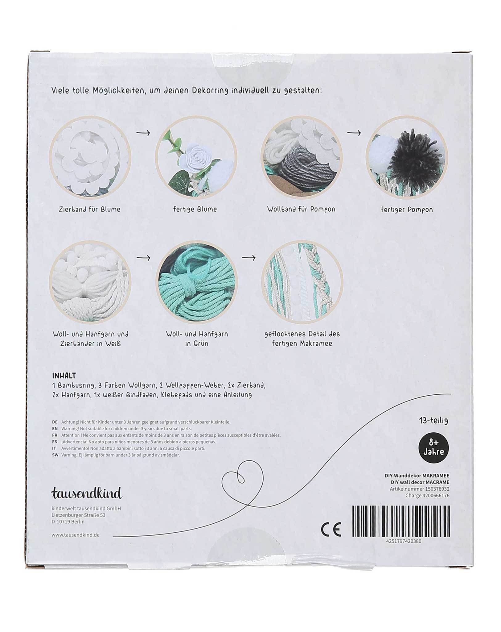 DIY-Wanddekor MAKRAMEE in bunt