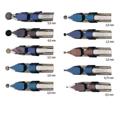 HIRO LEONARDT Zierschriftfedern, Ornamental Nib - Bright