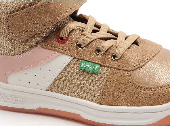 Kickers boots bottine enfant kickalien fille beige